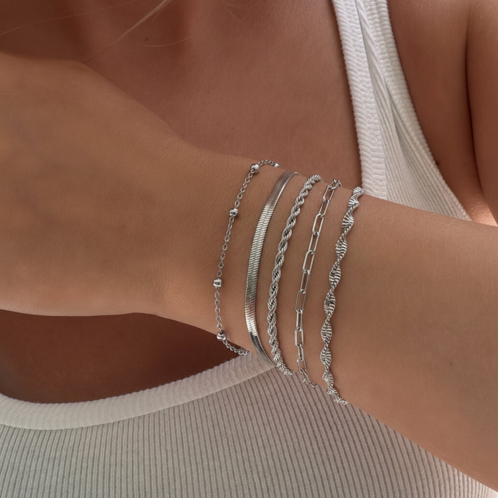 Evry Jewels Power Stack 5-Pieces Bracelets Set