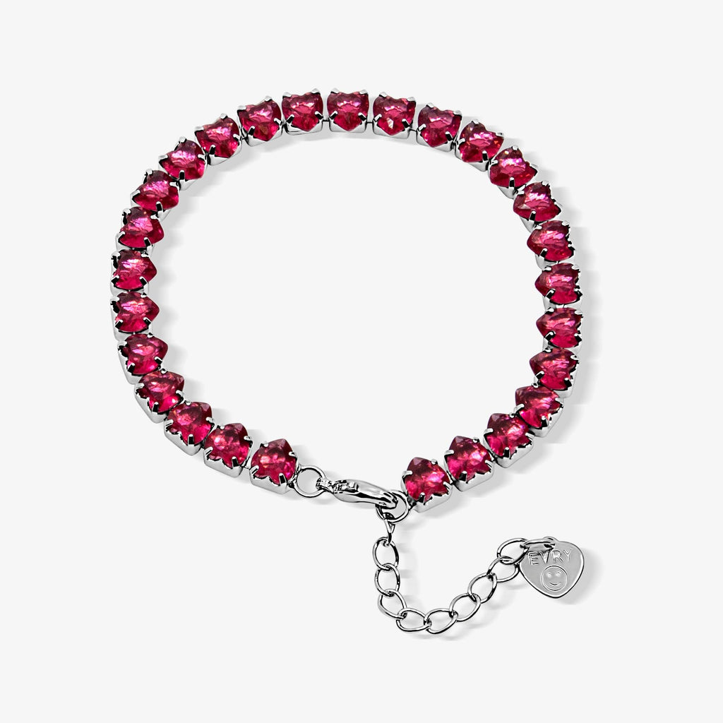 Evry Jewels Fergie Heart Tennis Bracelet