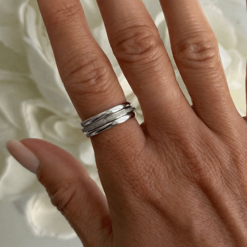 Evry Jewels Shimmer Ring 3-Piece Set
