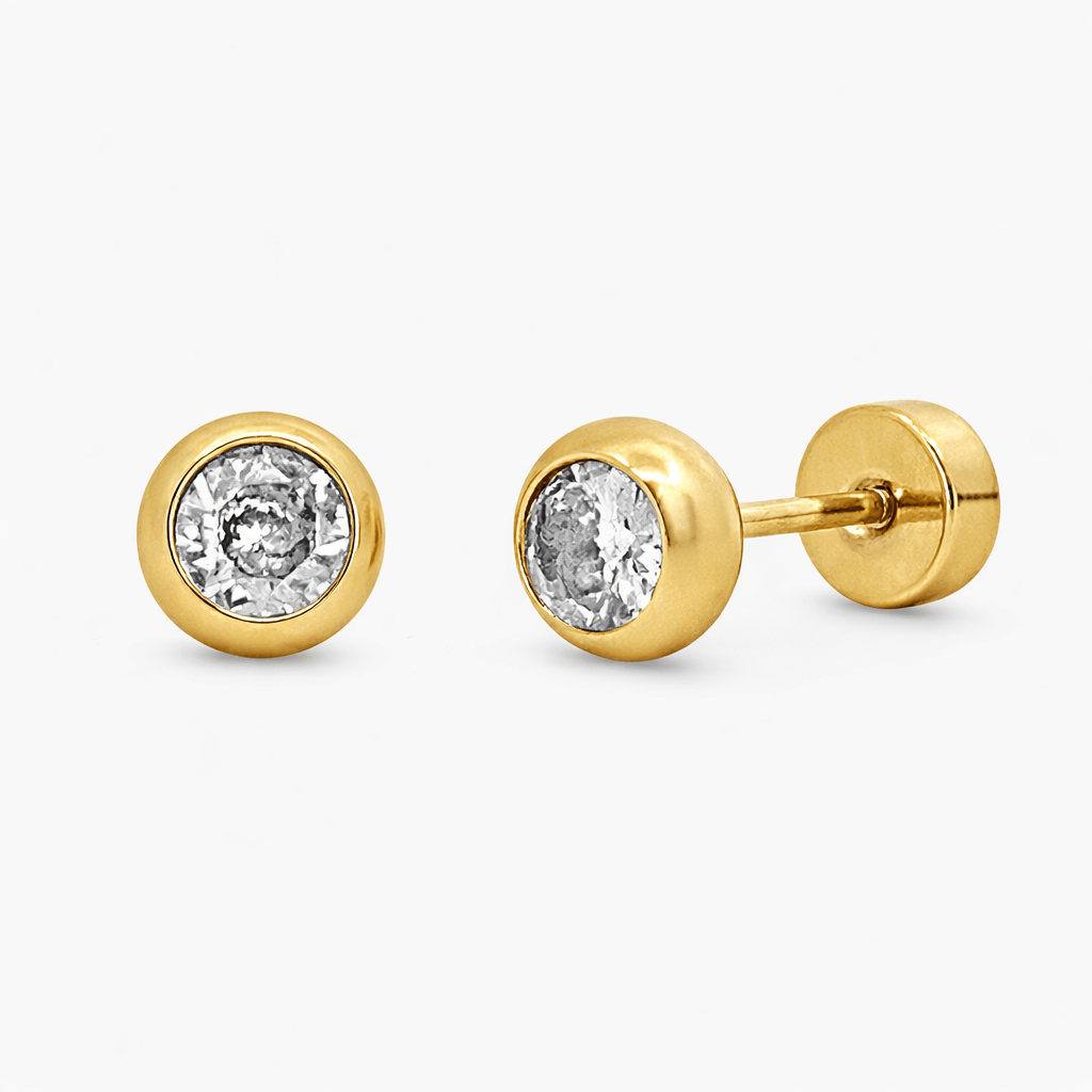 Evry Jewels Shine On Flat Back Earrings Gold