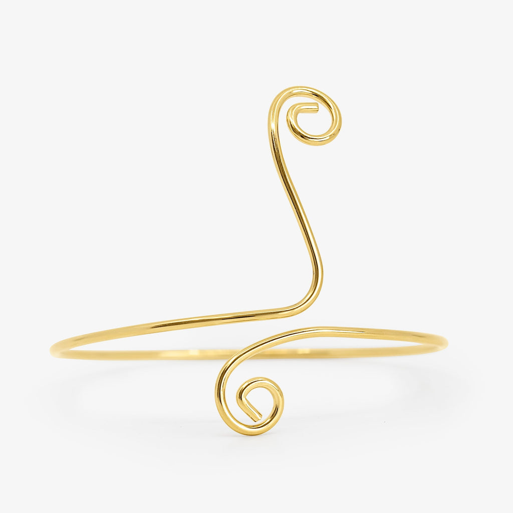 Evry Jewels Spiral Glow Arm Cuff Gold