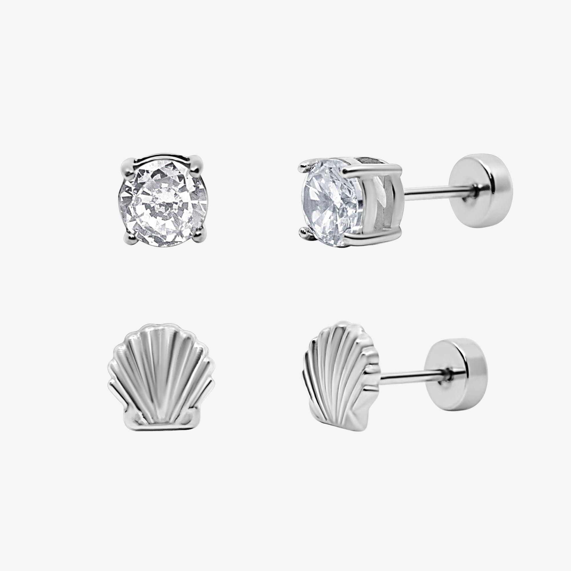 Evry Jewels Flat Back Earrings Set Collection