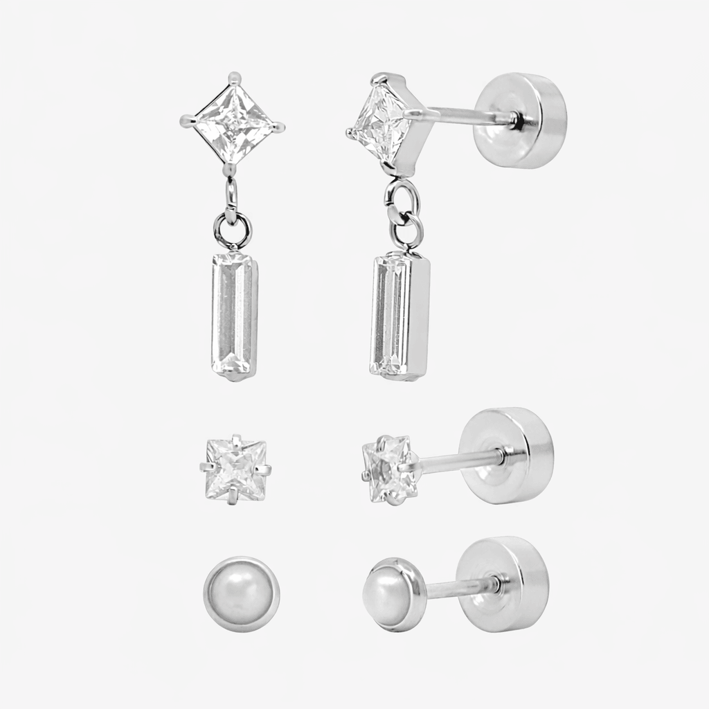 Evry Jewels Flat Back Earrings Set Collection