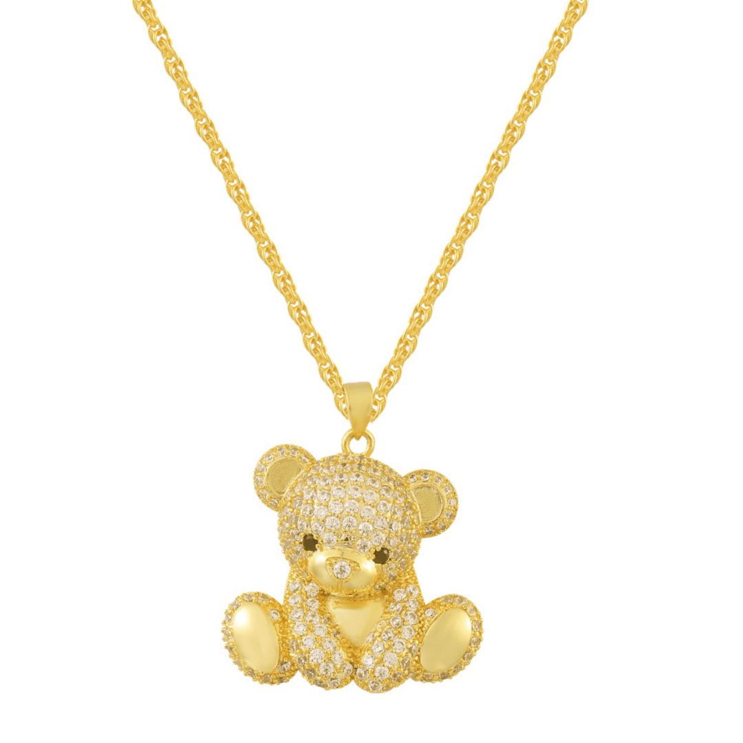 Evry Jewels Teddy Bear Necklace