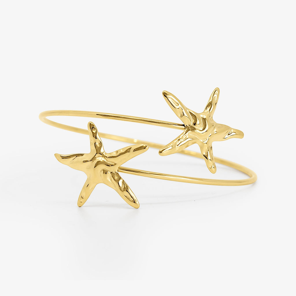 Evry Jewels Tidal Stars Arm Cuff Gold