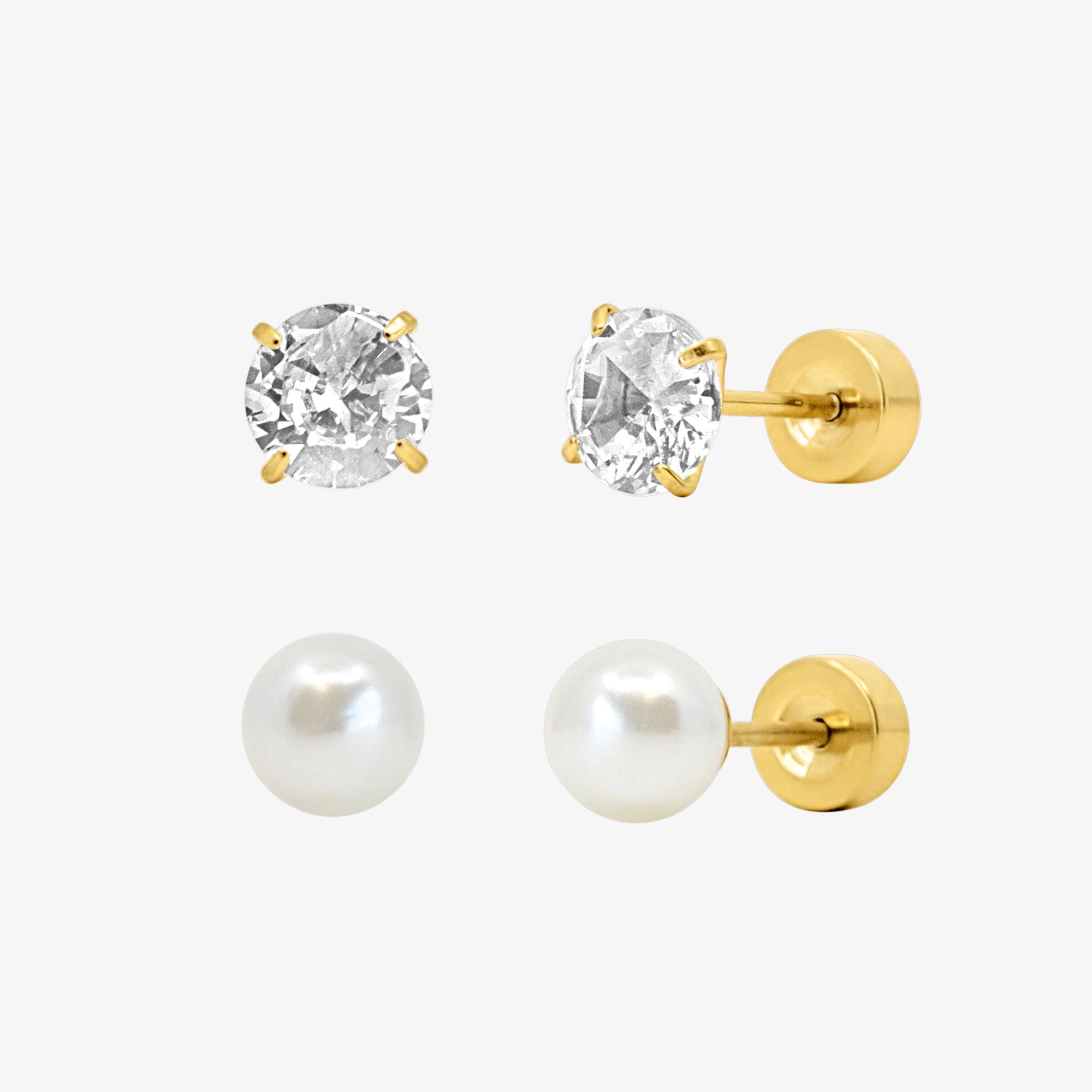 Evry Jewels Flat Back Earrings Set Collection