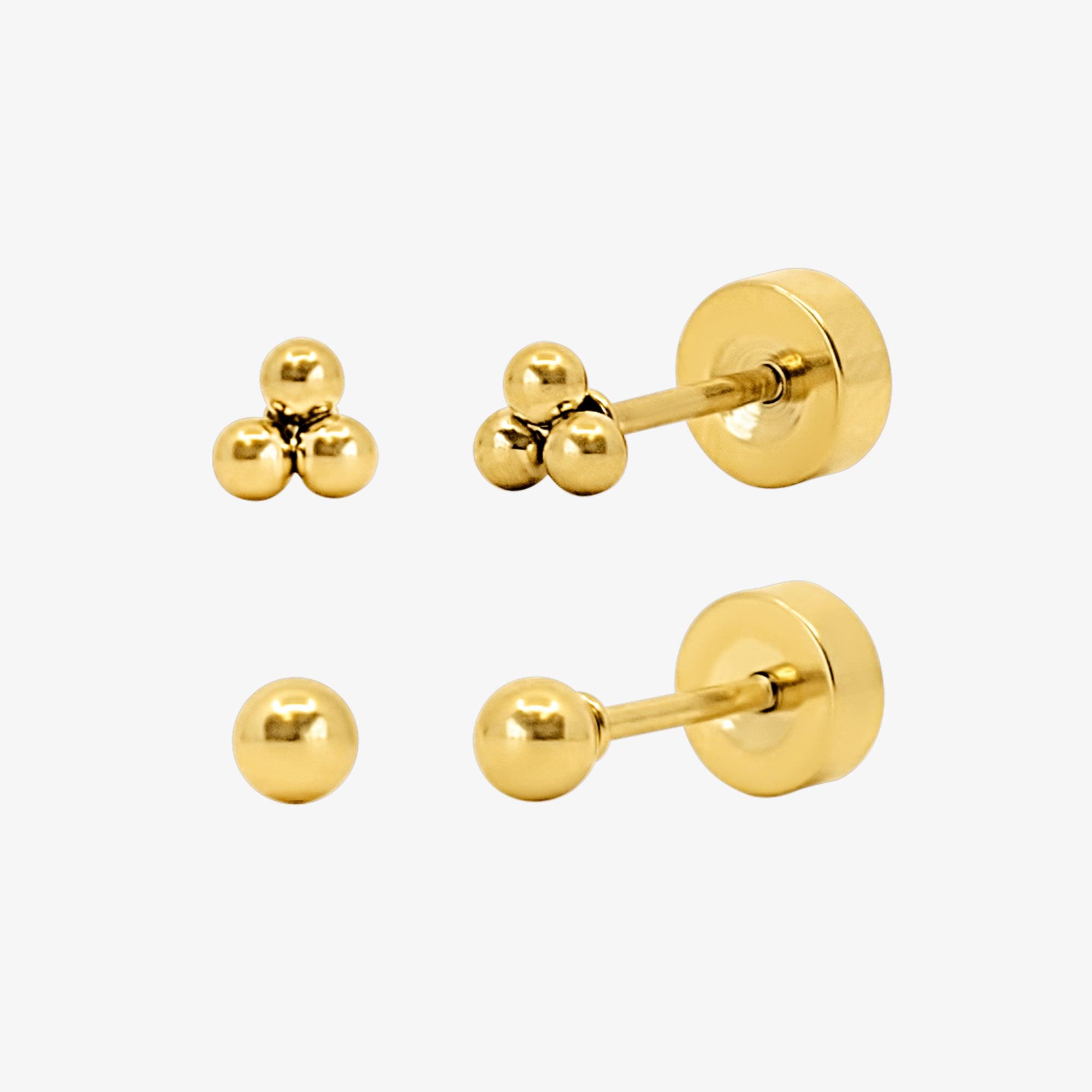 Evry Jewels Flat Back Earrings Set Collection