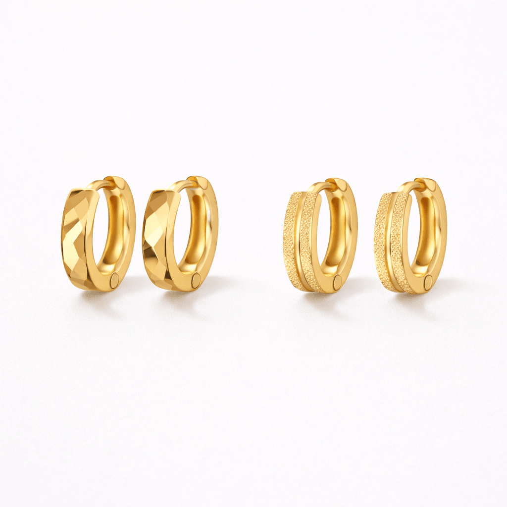 Evry Jewels Twice As Nice Hoop 2-Piece Earring Set