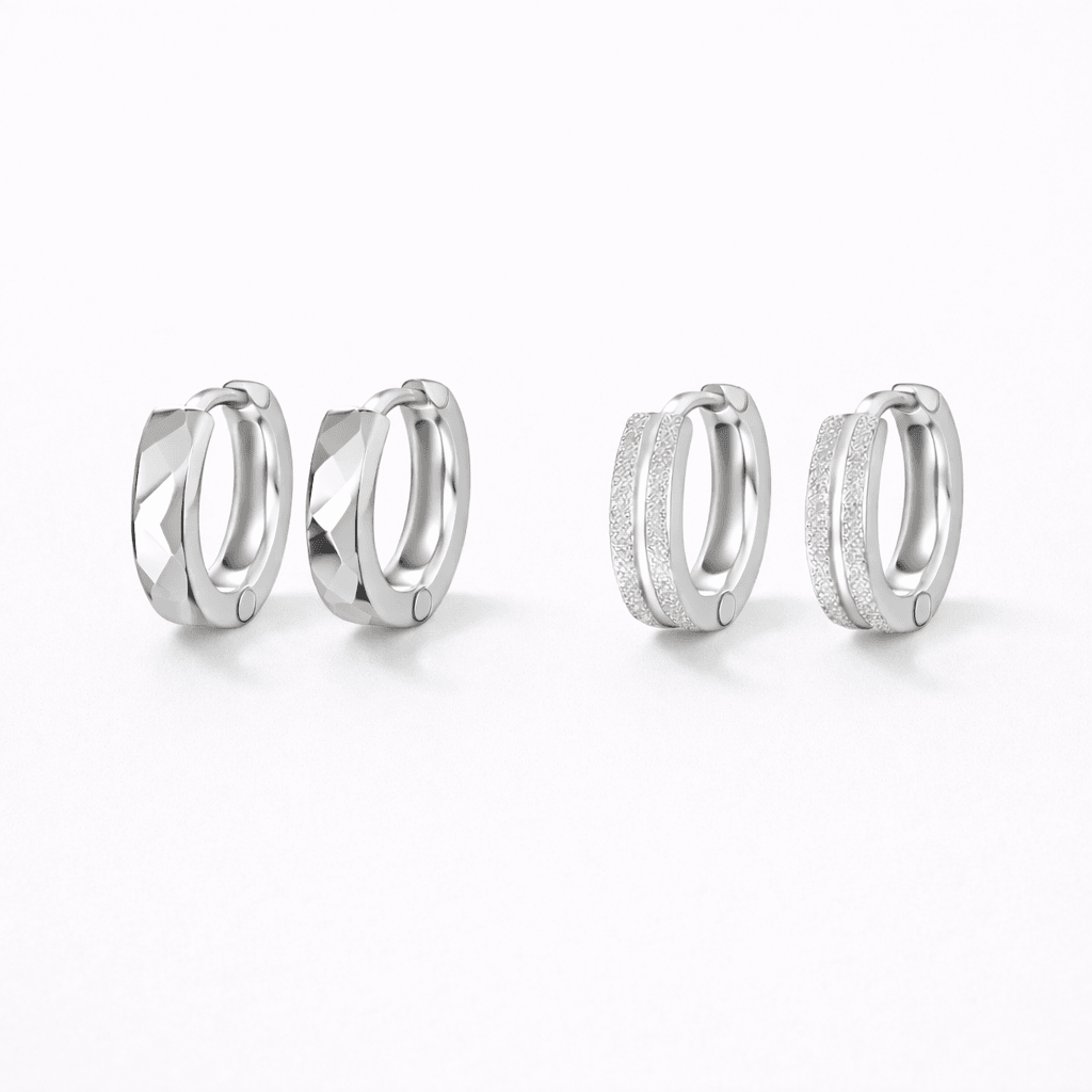 Evry Jewels Twice As Nice Hoop 2-Piece Earring Set
