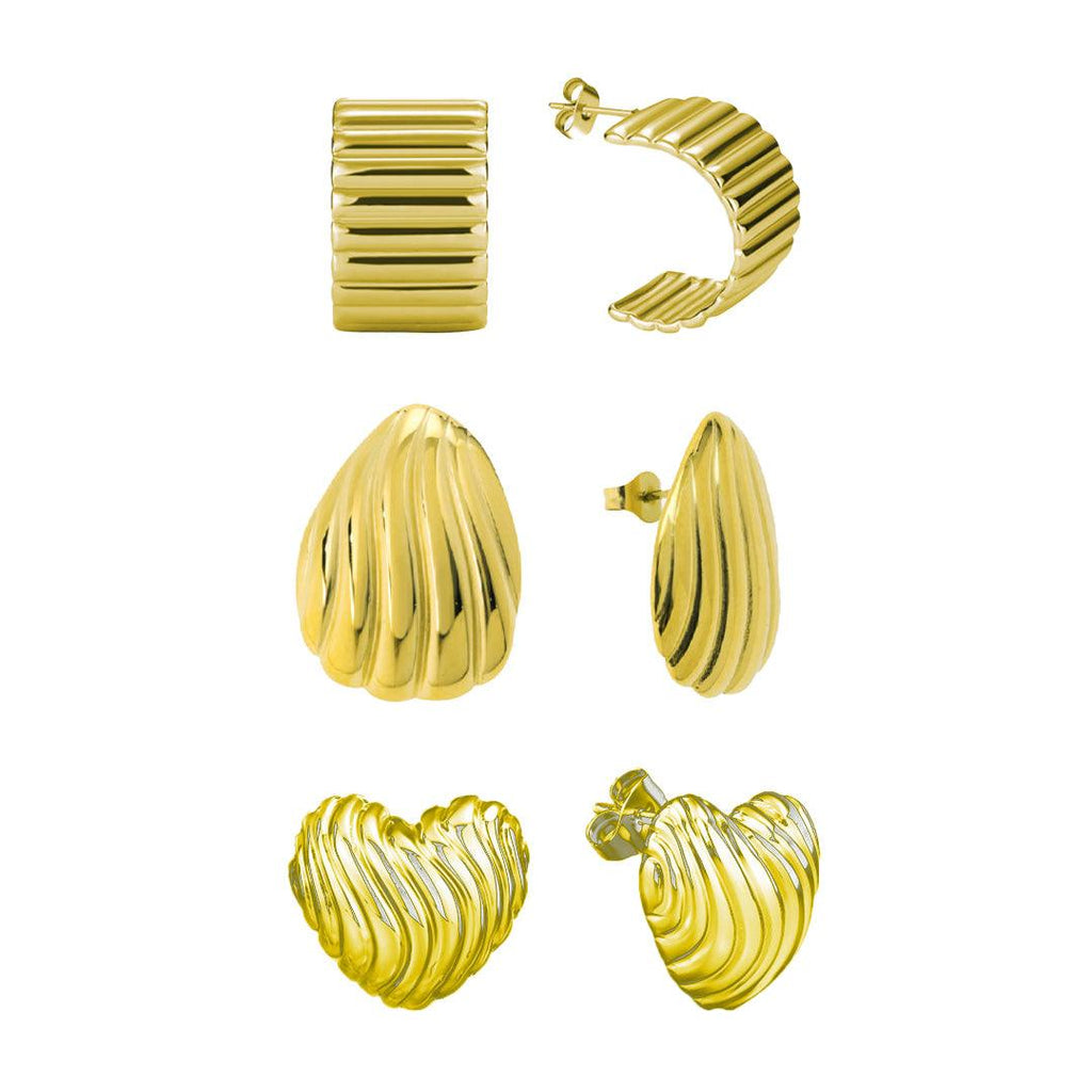Evry Jewels Wear-All-Day: 3 Piece Waterproof Earring Bundle